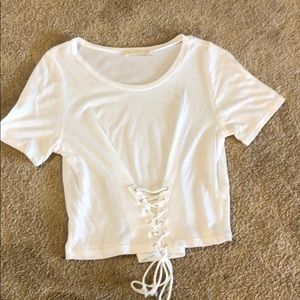 White crop top